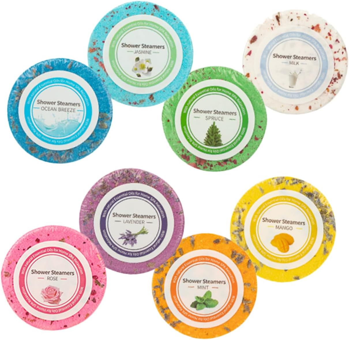 HAMPPLIES Aroma Bath Tablets 8Pcs Essential Oil Shower Drops for Women Bath Fragrance Tablets Aromatherapy Shower Experience image number 4