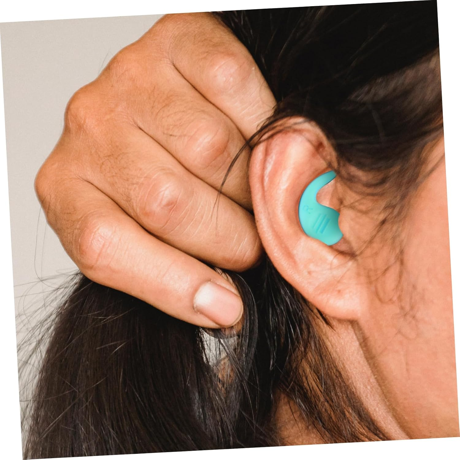 KONTONTY Noise Reduction Silicone and Studying Comfortable Pressure Fit Noise Cancelling Earbuds for Work Concerts and Travel Green image number 3