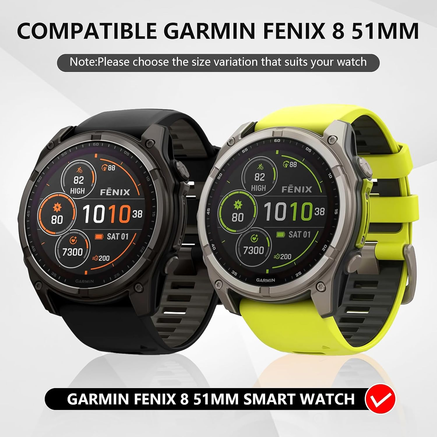 Diruite Pack of 2 Protective Case for Garmin Fenix 8 51 Mm Scratch-Resistant HD Tempered Glass PC Tight Fit Protective Case for Garmin Fenix 8 51 Mm Cover image number 6