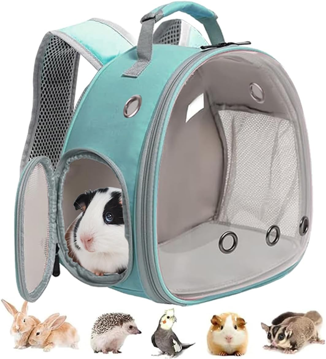 2-Pack Guinea Pig Carrier and Playpen Set - Breathable Pet Playpen Pop Open Outdoor/Indoor Exercise Fence, Portable Small Animal Backpack for Bearded Dragon, Rabbits, Hamster, Chinchillas