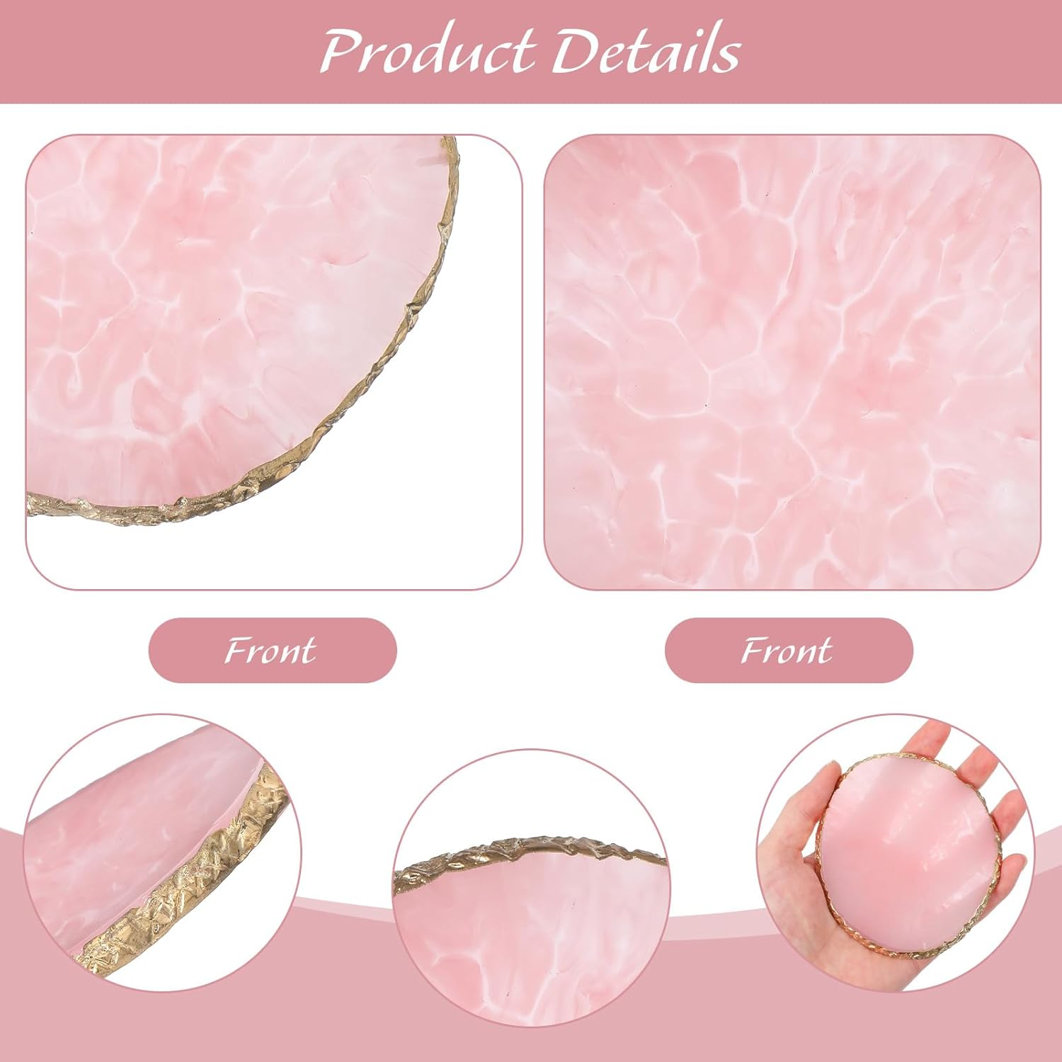 Guduling 7 Pcs in 1 Set Nail Polish Mixing Plate with 5 Double-Ended Nails Dotter Brushes, Resin Nail Paint Pallete for Nails Design Art Diy Home Salon image number 1