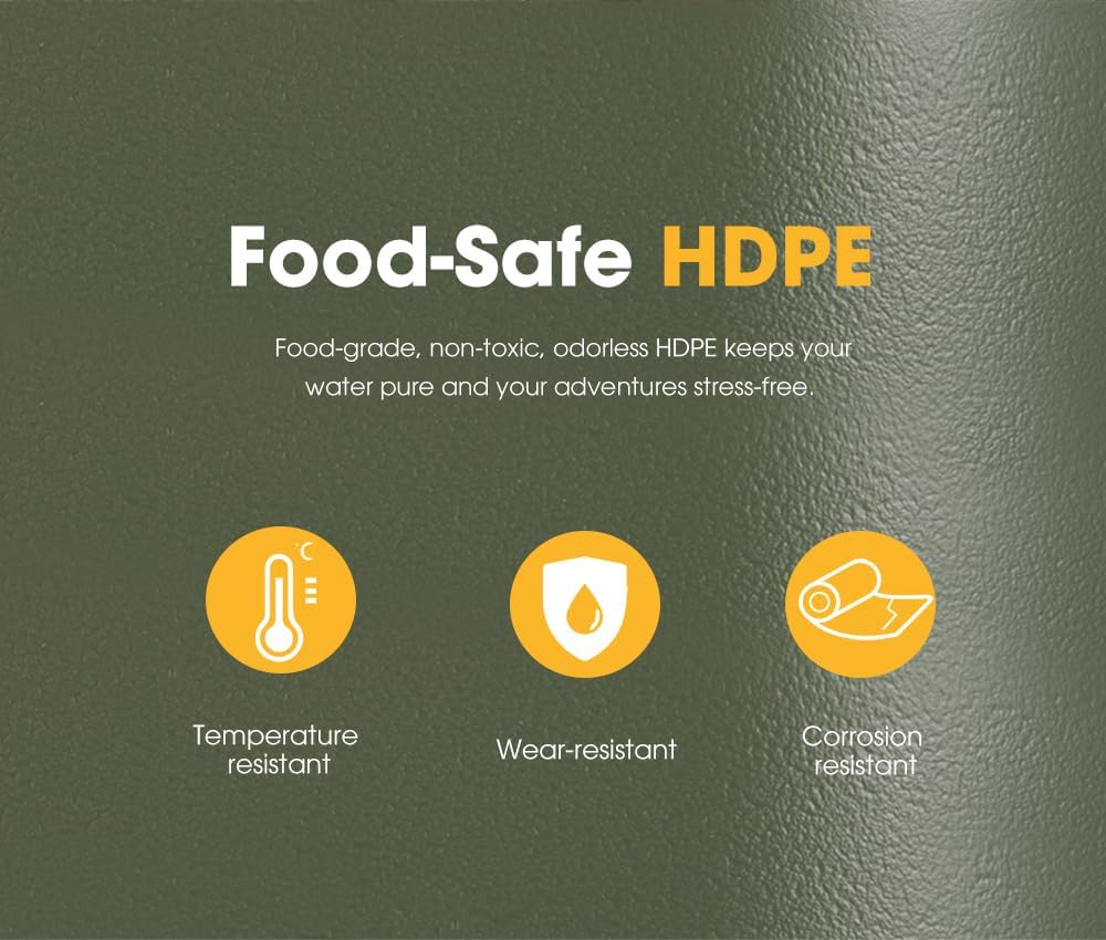 ZUNI 12L/18L/25L Water Container Jerry Can - Camping Storage Tank with Spigot, Food Grade HDPE, Adjustable Water Flow, Ergonomic Handle Outdoor Water Jug, Green image number 5