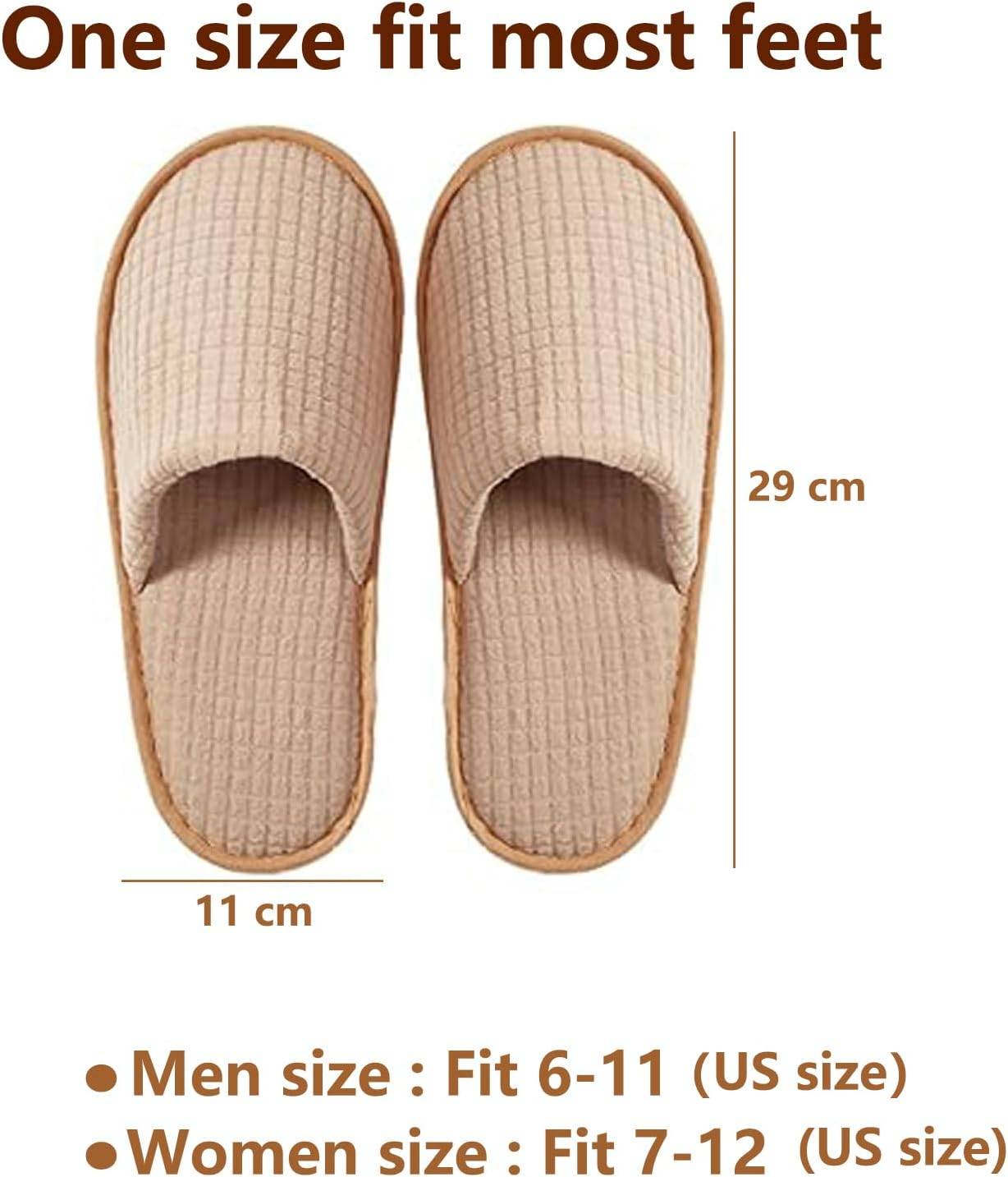 8 Pairs SPA Slippers, Disposable Hotel Slipper, Indoor Slipper for Guests, Fit Women Men Travel, Hotel, House Guests (With Shoe Storage Bag) image number 2