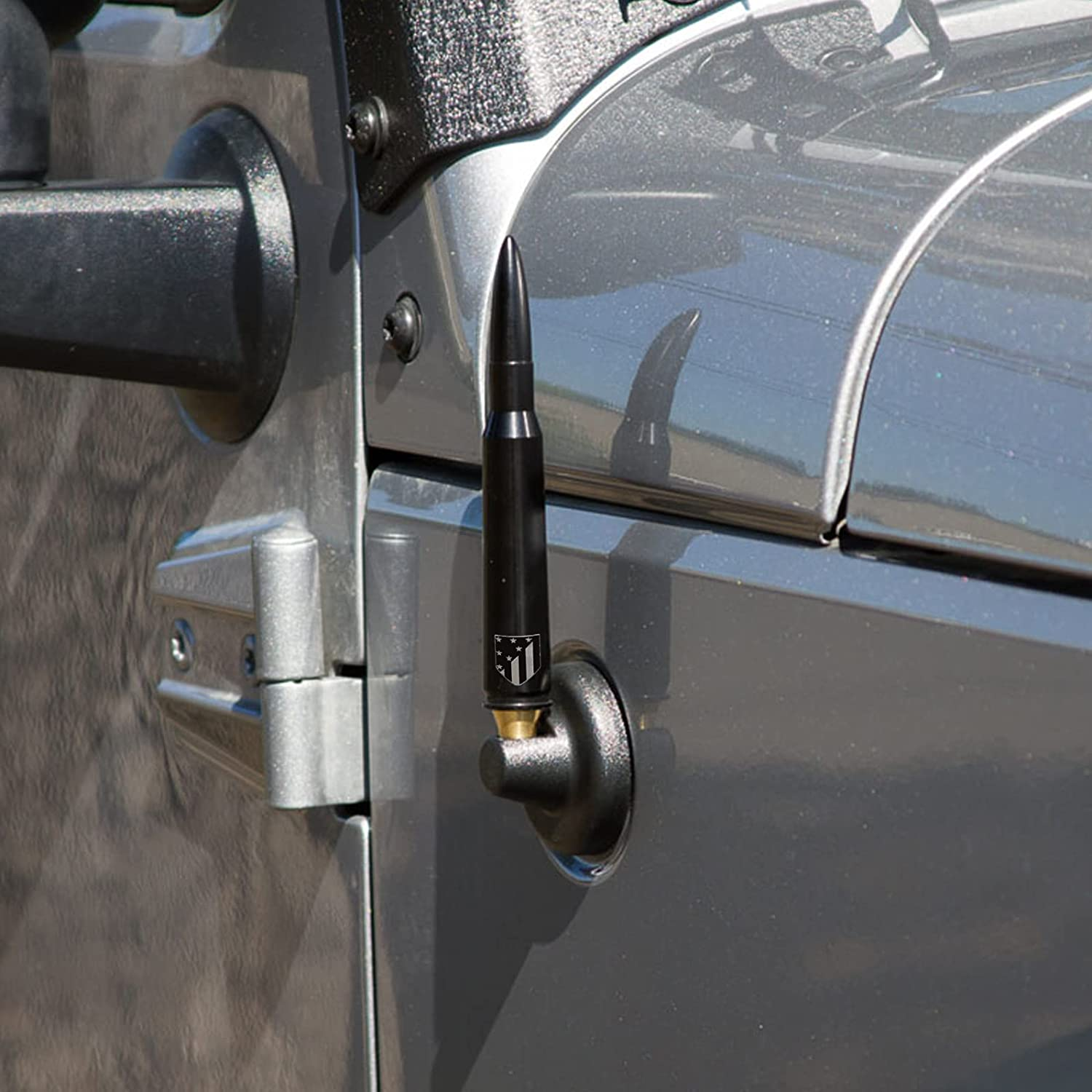 5.7 Inch Black Antenna Mast for JEEP WRANGLER JK/JL 2007-2022 GLADIATOR Sahara Rubicon Sport 2020-22 image number 5