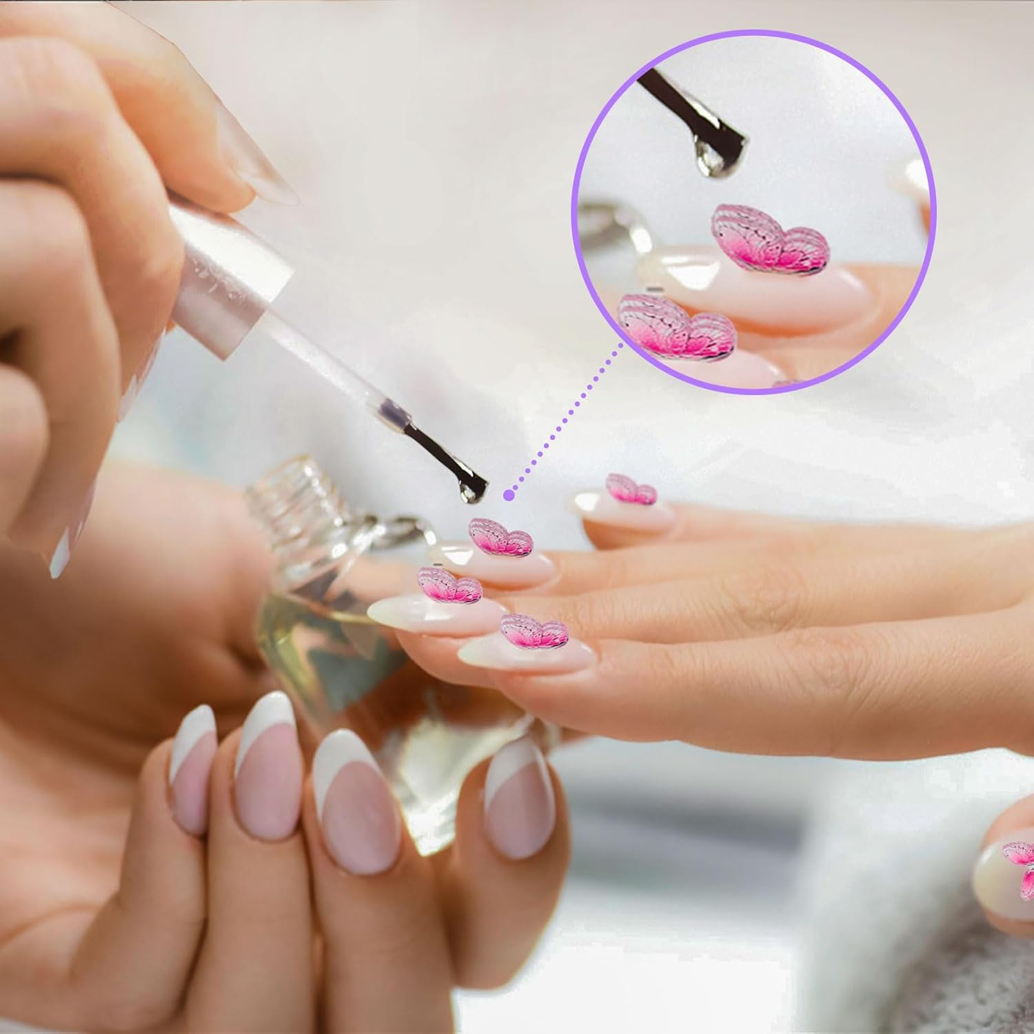 90Pcs Micro Resin Butterflies Miniatures, 3D Butterfly Nail Charms, Nail Decorations and Tiny Butterflies for Nail Art Decoration DIY Crafting Design (90Pcs) image number 3