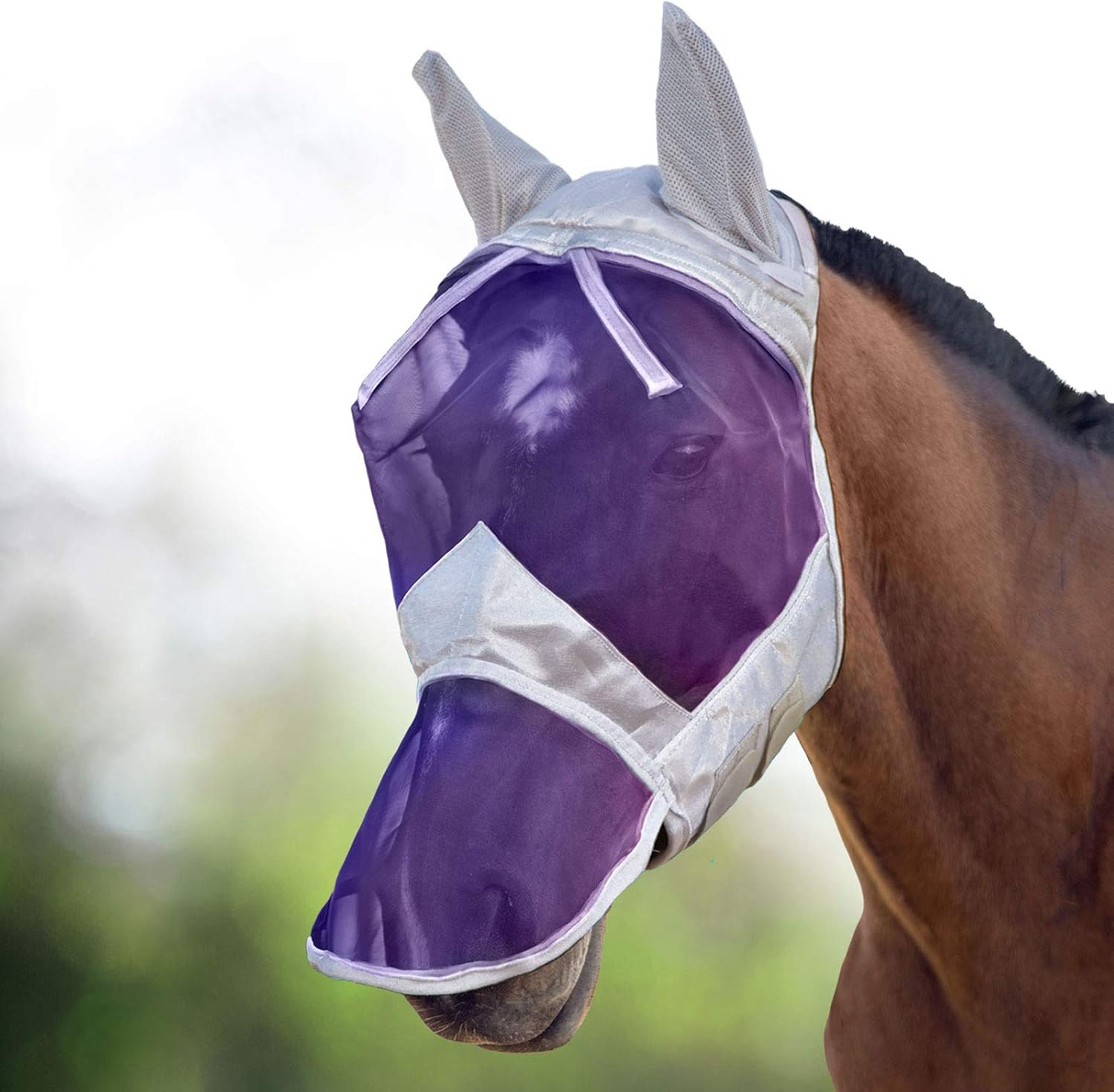 Harrison Howard Caremaster Fly Mask Long Nose with Ears Piano Black