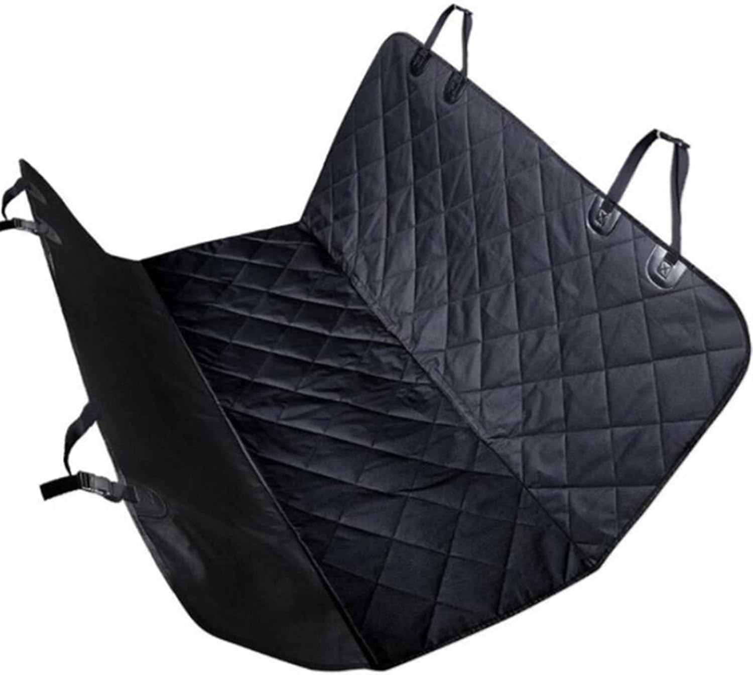 Dog Car Seat Cover Dog Car Seat Cover Mesh Pet Carrier Car Back Seat Cushion Protector with Zipper and Pocket Dog Hammock(Color:Milky)