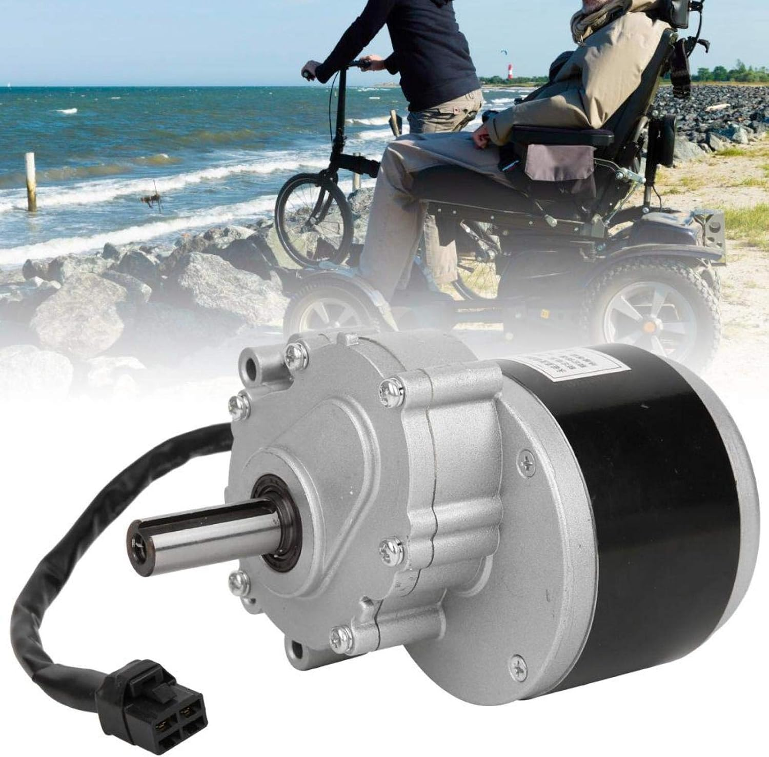 Brush Motor, Wear Resistant Electric Wheelchairs Brush Motor, Professional 75R/Min 24V250W My1016Z for Unite Electric Wheelchairs Accessory Electric Scooter