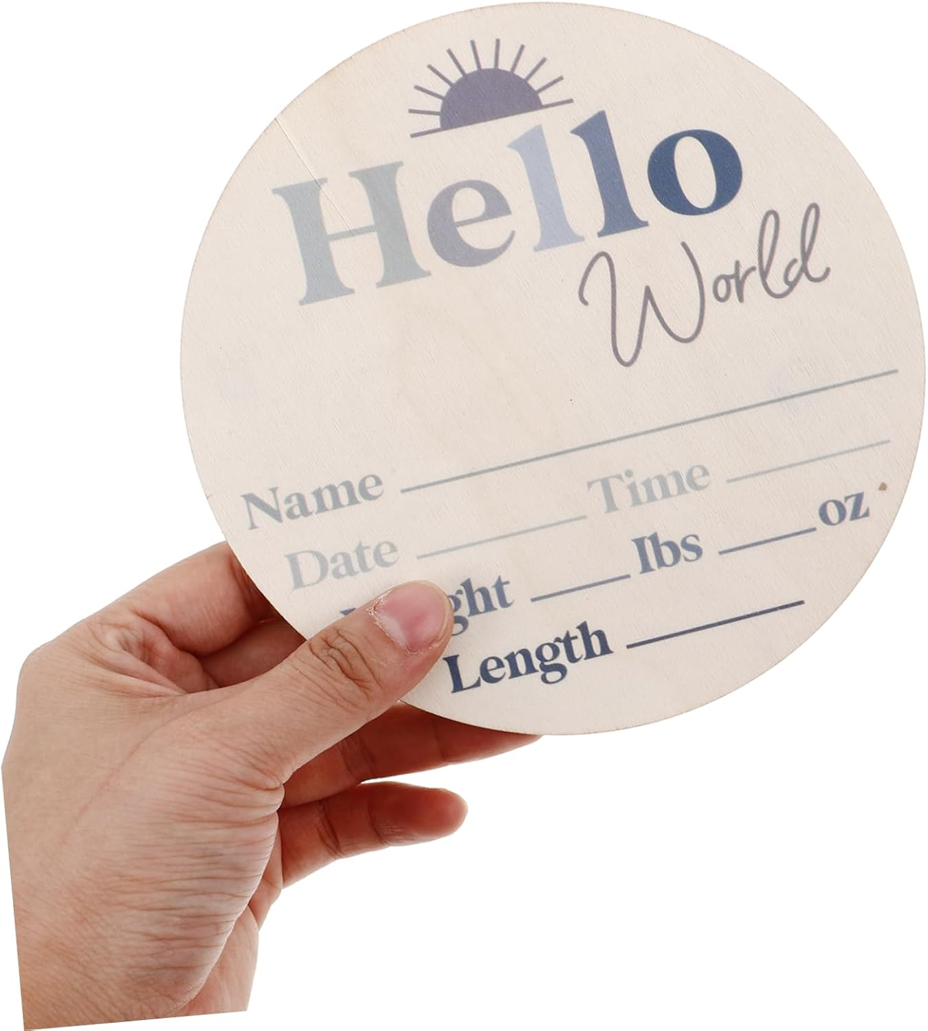 Wood Milestone Discs Growth Commemorative Card Newborn Announcement Sign Monthly Achievements Shower Decorations image number 3