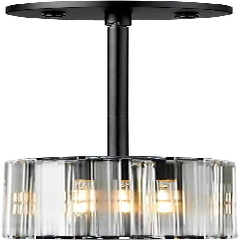 Mlihove Pendant Light Kitchen 1-Light, Crystal Pendant Lighting Black Island Light Fixture Hanging Adjustable, Modern Pendant Lights Chandelier for Dining Room, Kitchen Island, Entryway, Hallway image number 6