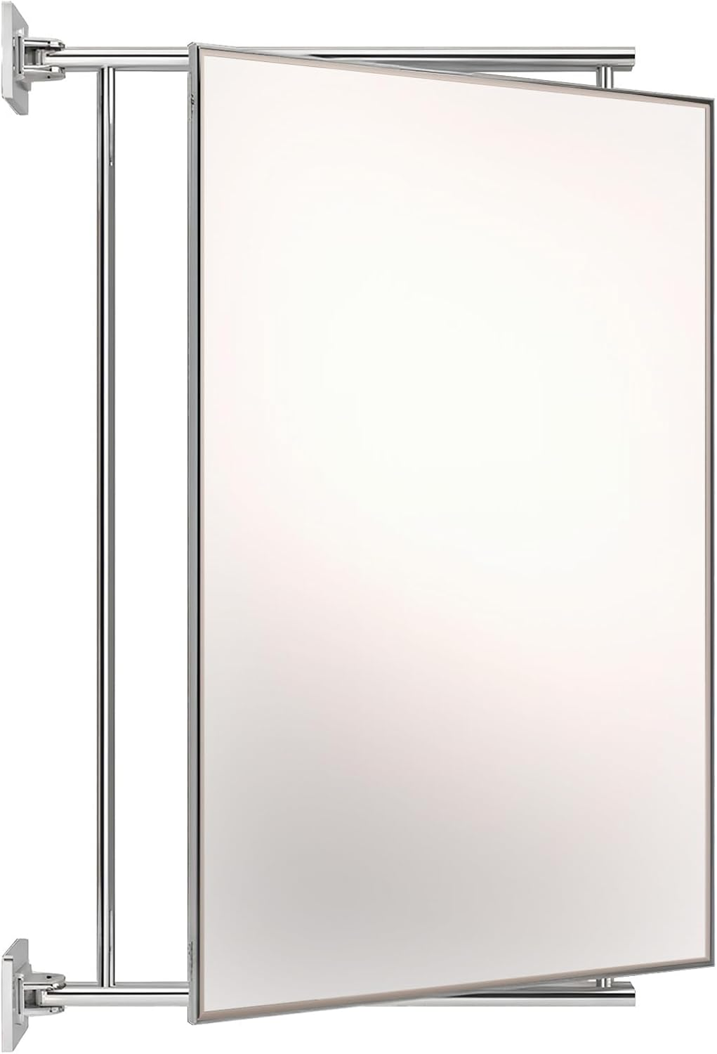 Brixwell PNV14CH 14" W X 22" H Pivot-N-Vue Double Hinged Mirror Rectangular Polished Chrome image number 6