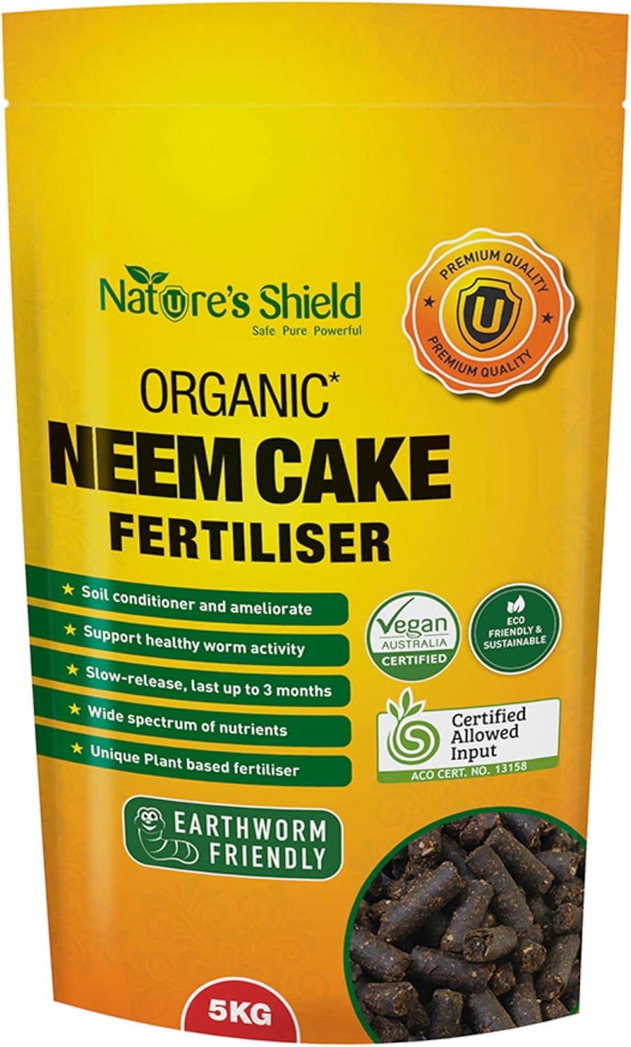 Nature'S Shield Organic Neem Cake Fertiliser 5 Kg