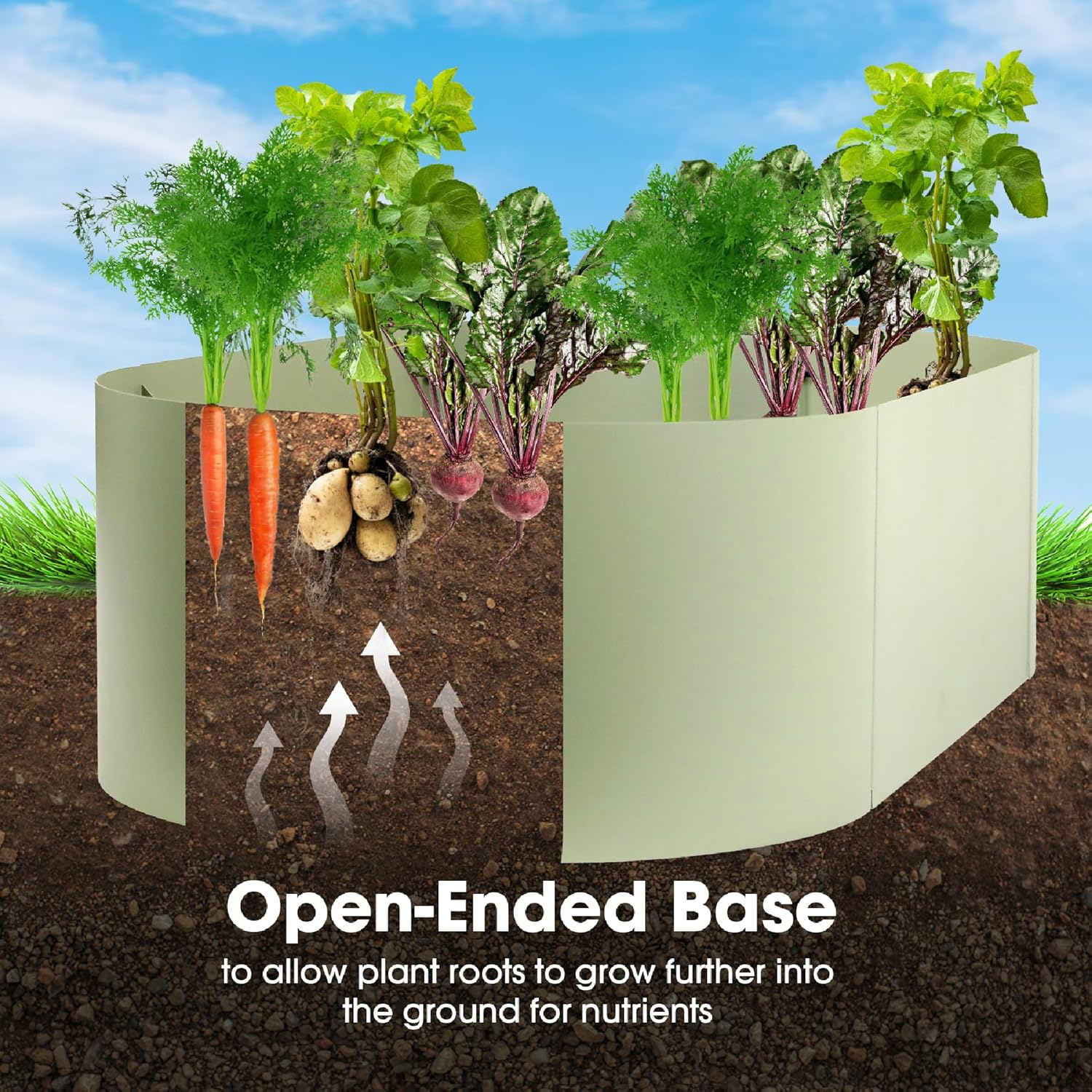 Worth Garden Heavy Duty Galvanized Steel Raised Garden Bed Kit with Powder Coated Olive Green Finish - 48" L. X 24" W. X12 H. - Metal Planter Box for Vegetables, Flowers, Herbs - Outdoor Gardening