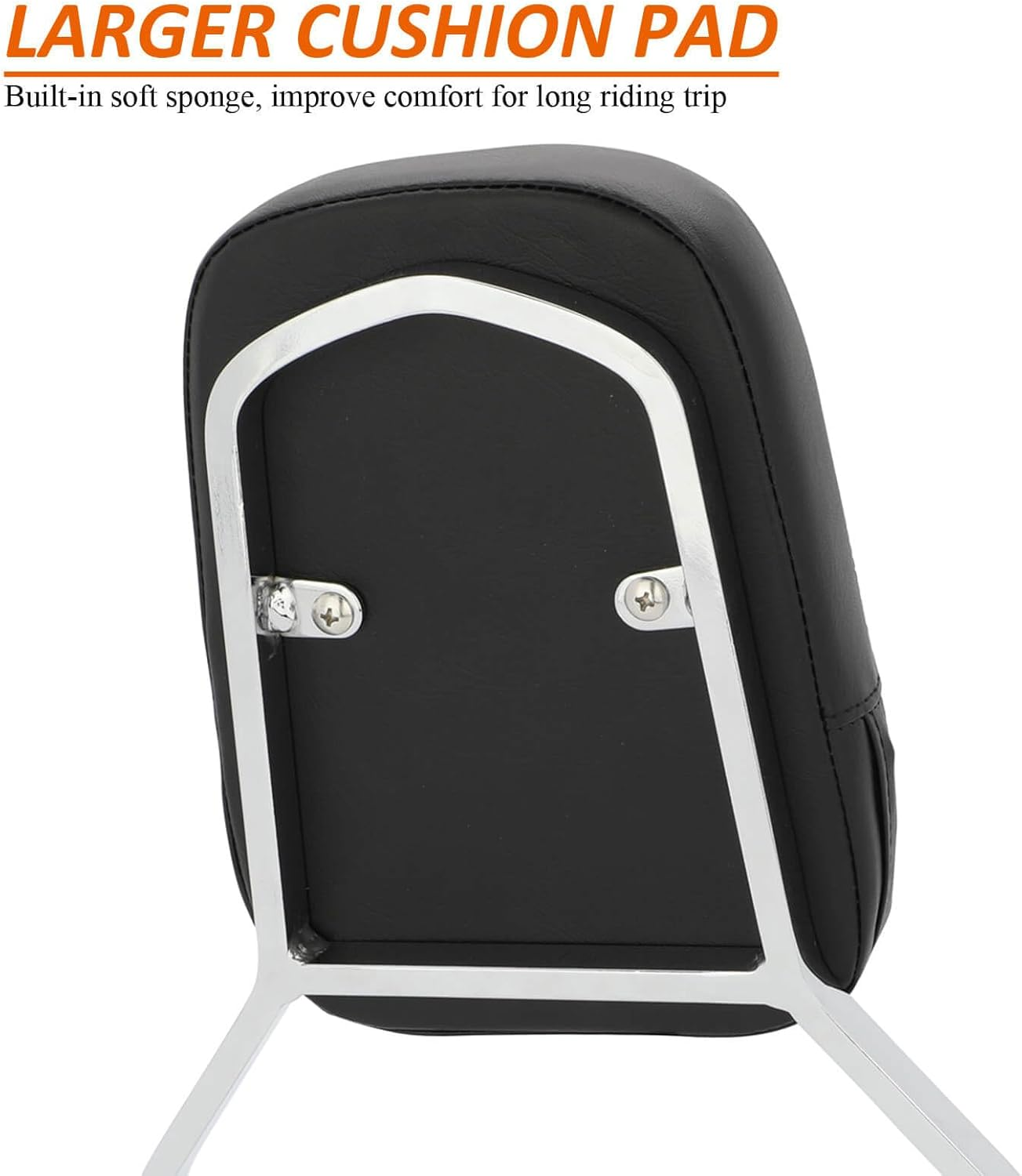 Passenger Sissy Bar with Luggage Rack Rear Backrest for Honda VTX1300 VTX1800 N/R/S/T Model 2002-2009, Chrome image number 3