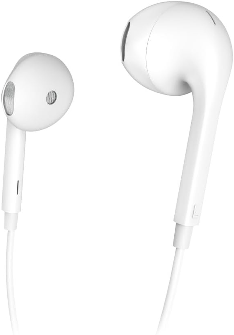 Hama Glow Hifi in Ear Headphones Wired Stereo White Volume Control image number 3