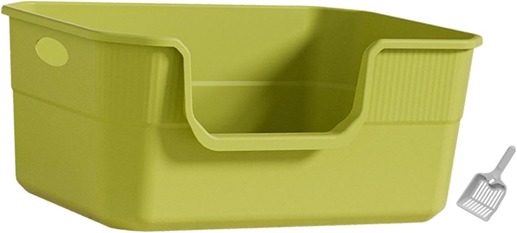 ＡＷＨＡＯ Open Top Pet Litter Box Extra Large for Small and Large Cats Sifting Litter Tray, Green image number 5