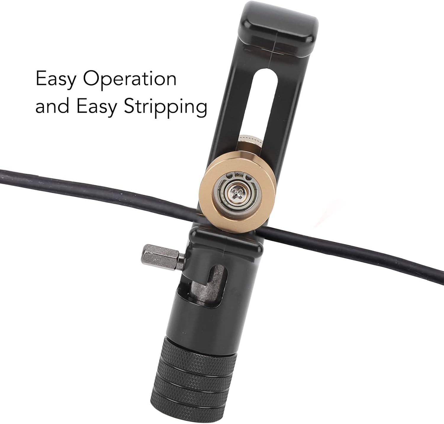 Transverse Armoured Cable Stripper, 2 Cutting Methods Electric Wire Stripper with Incisive Blade and Adjustable Depth, Wide Application Wire Stripping Tool image number 3