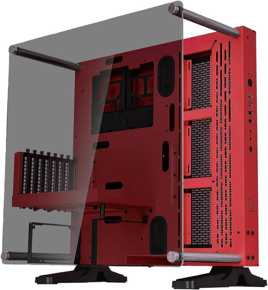 Thermaltake Core P3 Red Edition Tempered Glass Mid Tower Open Frame Case