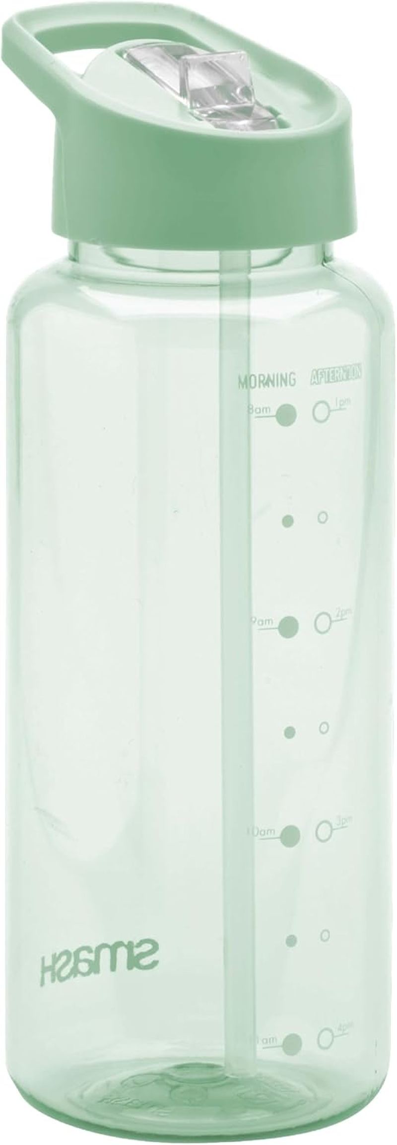Smash 1 Litre Water Bottle with Water Timings, Sage image number 1