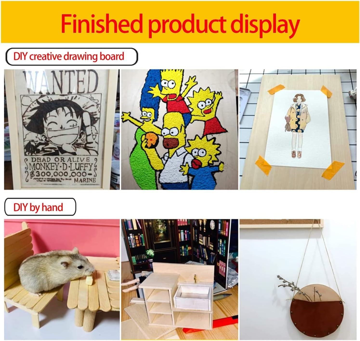 SIWUCHYE Basswood Sheets, 30 Pack Unfinished Wood, Rectangle Thin Plywood Wood Sheets for Crafts, Wood Burning and CNC Cutting, Wooden DIY Ornaments, 150*100*1.5Mm, W-30