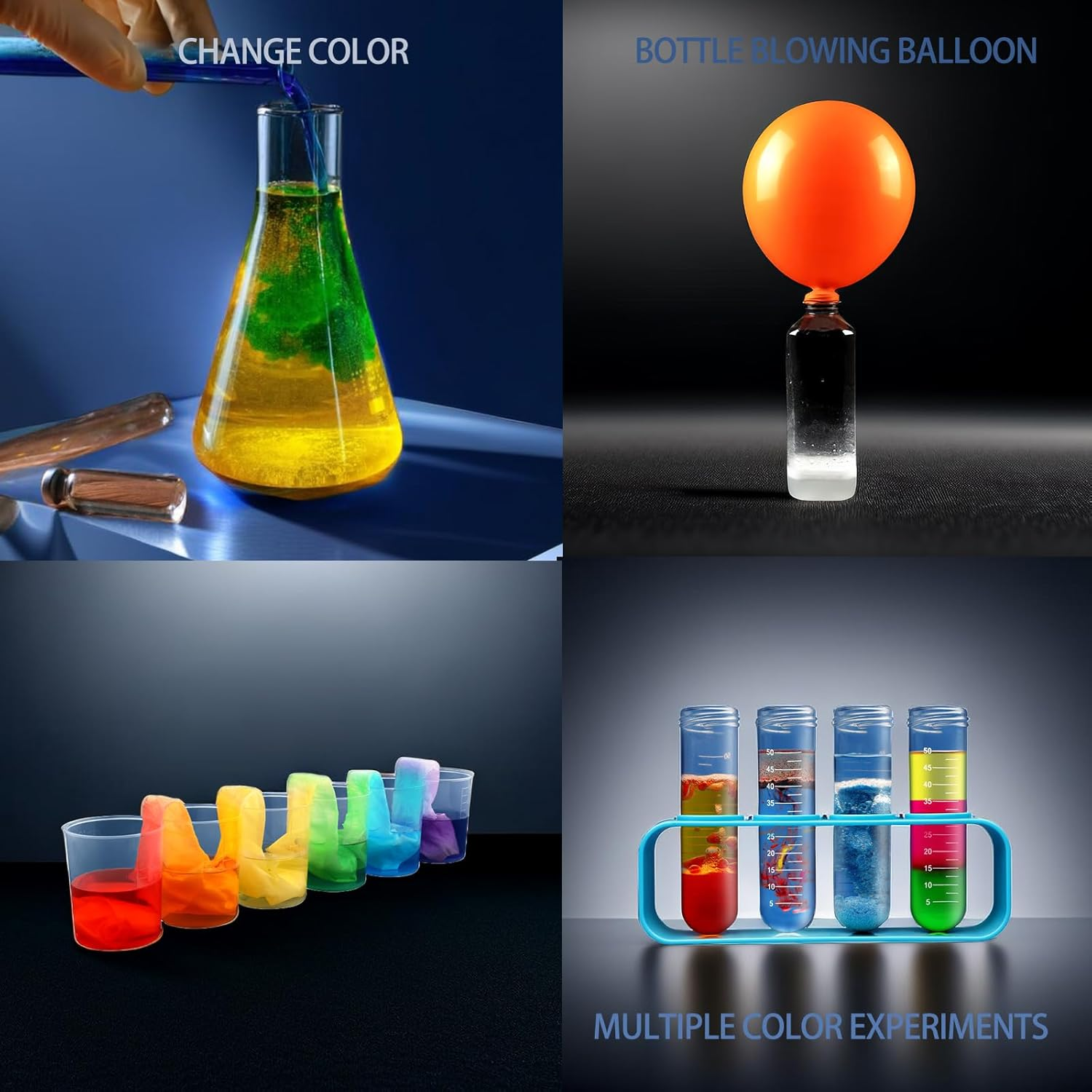 STEM Science Experiment Kit for Kids &ndash; 47-Piece Educational Chemistry Lab Set, Includes 30 Fun Experiments with Reagents & Safety Goggles, Ideal for Boys & Girls Ages 6+, Learn Science at Home image number 5