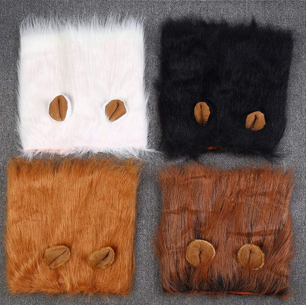 SPORER Lion Mane for Dog Pet Costume - FMJI Dog Clothes Lion Wig for Halloween Festival Party image number 4