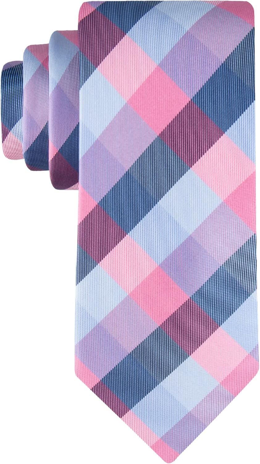 Tommy Hilfiger Men'S Buffalo Tartan Tie, Pink, One Size image number 3