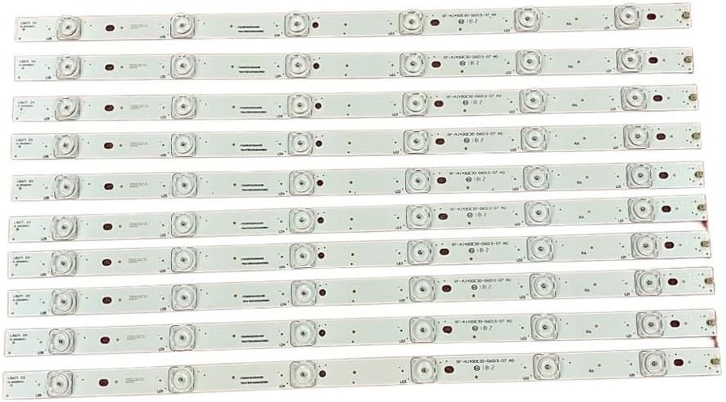 LED Strip Fit for Sharp LC-49CFG6452E LC-49UI8872ES LC-49CUF8462ES 49CUG8362KS LC-49CUF8372ES LC-49CUF8472ES RF-AJ490E30-0601S-07 A0(Kit 10Pcs for 1 TV) image number 2