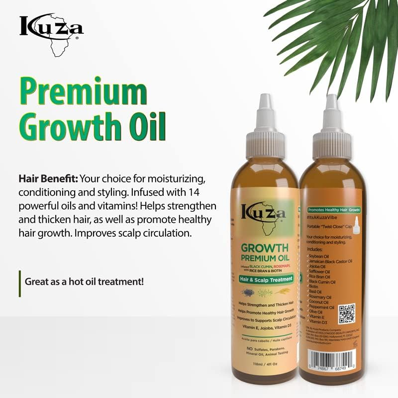 Premium Growth Oil W/Black Cumin & Rosemary 4 Oz. (Pack of 2) image number 4