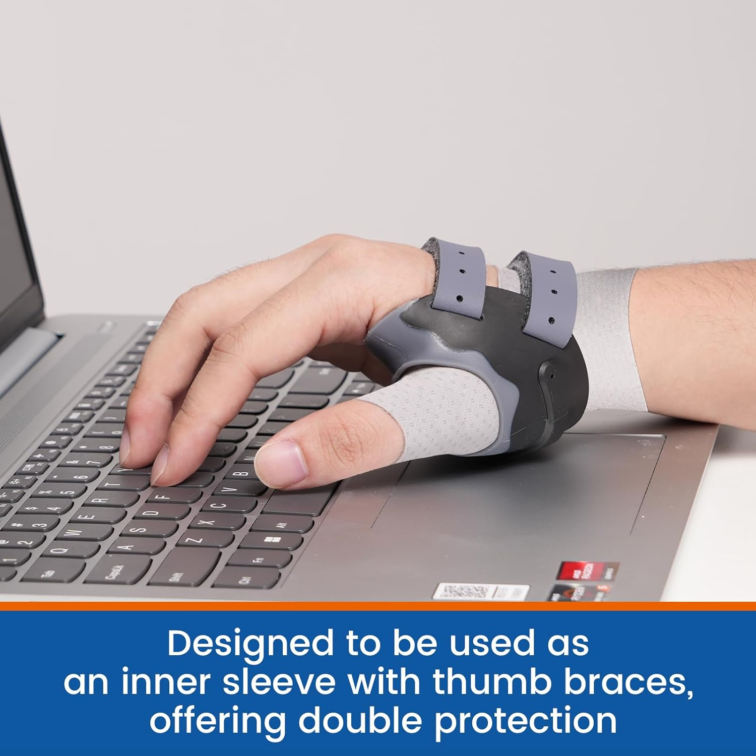 Willcom Thumb Wrist Brace Compression Sleeve (2 PCS) for Arthritis Pain Relief Protector Support, Soft Elastic Fabric Thumb Spica Splint Glove Liner for Women and Men -Fits Both Hands (Small) image number 5