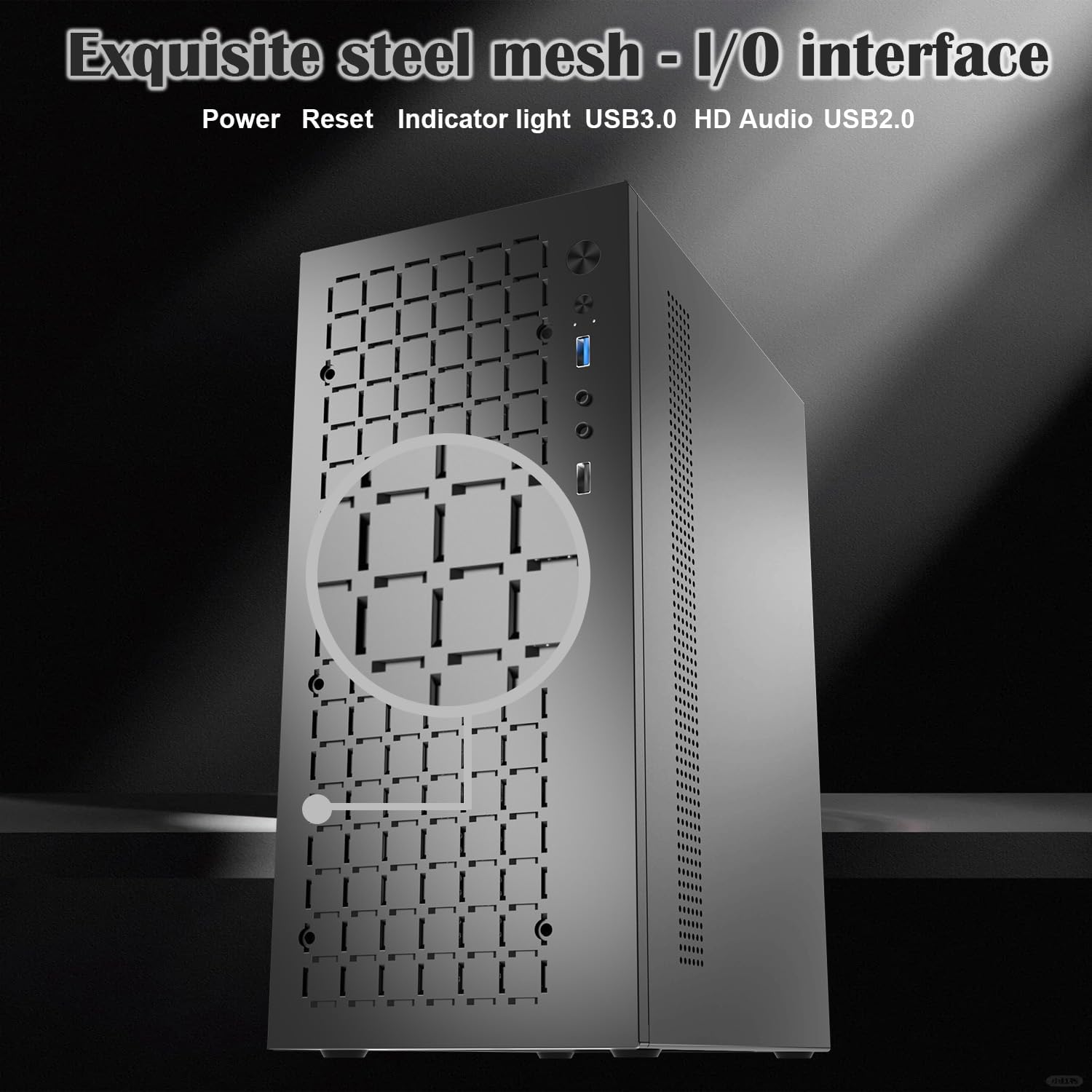 TGDGAMER Matx Case,Itx Case,High Airflow Micro ATX PC Case, Support MATX, Mini-Itx, Micro ATX Case Slim with Usb2.0X2 I/O Port, Black without Fans, H6-3000 AIRFLOW-B - White image number 6
