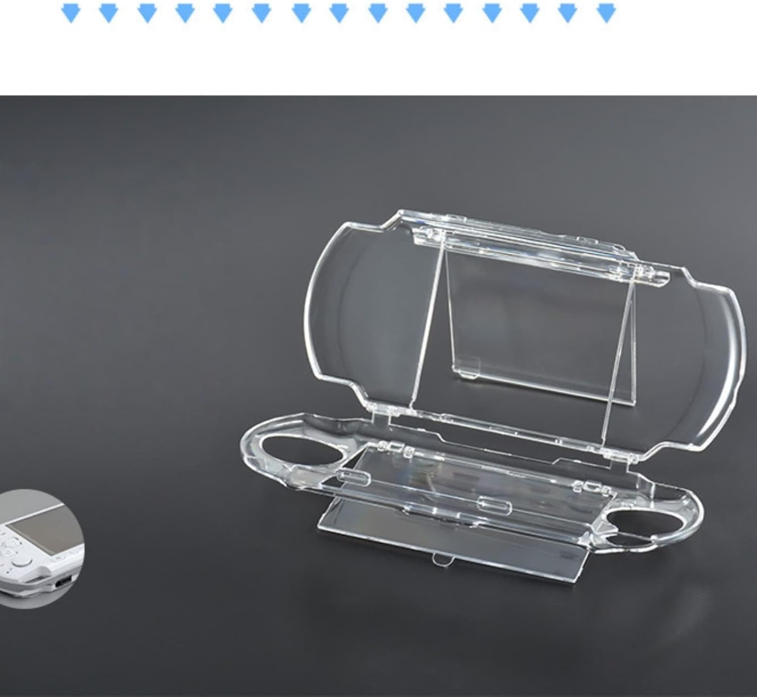 Transparent Hard Case for PSP 2000 3000 Console Crystal Protective Shell Back Stand Shockproof Cover anti Scratch Handheld Gaming Accessory image number 2