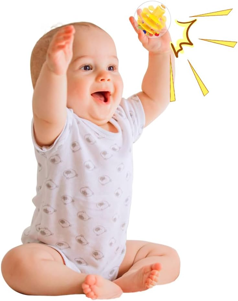 Weofferwhatyouwant 6 Rattle Balls for Ball Drop Toys &ndash; 1.8&rdquo; Clear Safe PC Plastic Replacement Balls for Toddlers, Sensory STEM Play, Baby Ball Ramp Add-On, Durable Activity Balls Ages 9M+ image number 4