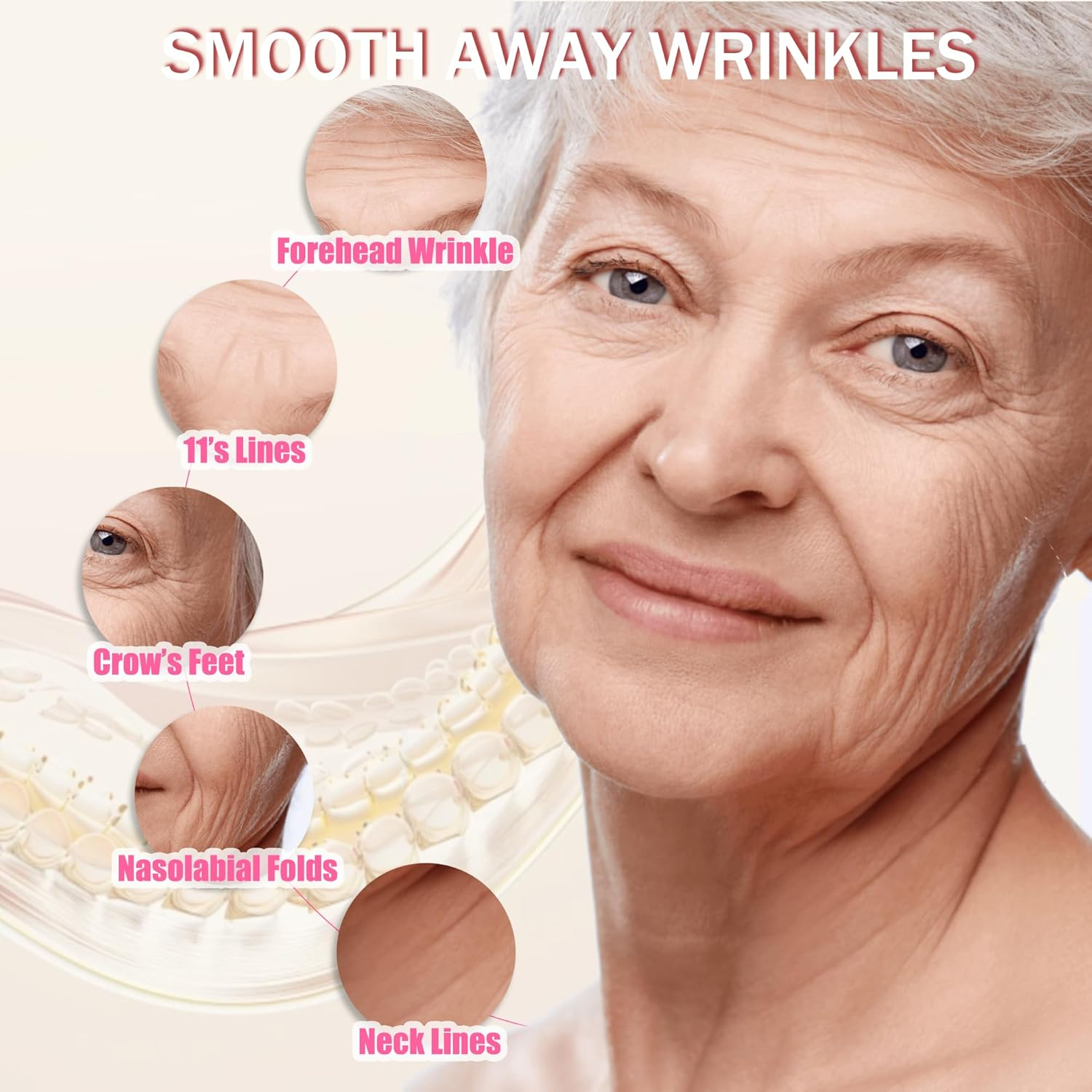 Face Tape, Facial Myofascial Lift Tape, Beauty Kinesiology Tape, Wrinkle Tape for Fine Lines, Crow'S Feet, Non-Invasive Natural Wrinkle Reduction Smoothing Patches 5Cm*5M image number 3