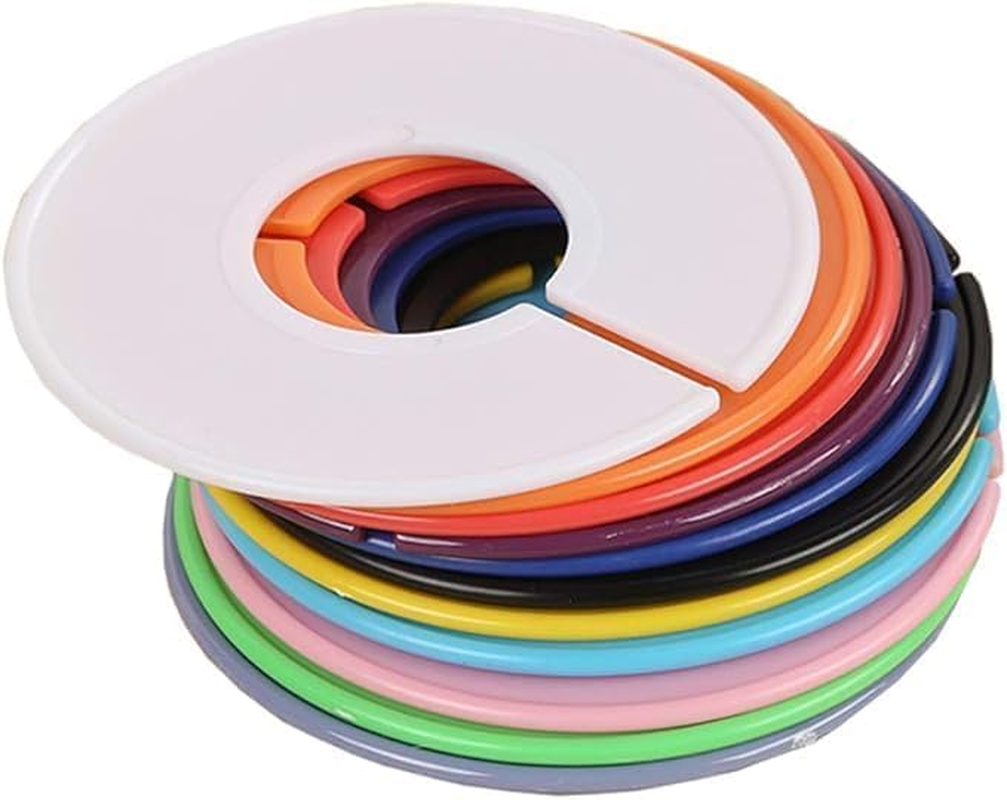 50Pcs Clothing Rack Size Dividers Blank round Hangers Closet Dividers Baby Closet Size Dividers Hanging Ring Label for Home Closet Cloth Store, Random Color image number 2