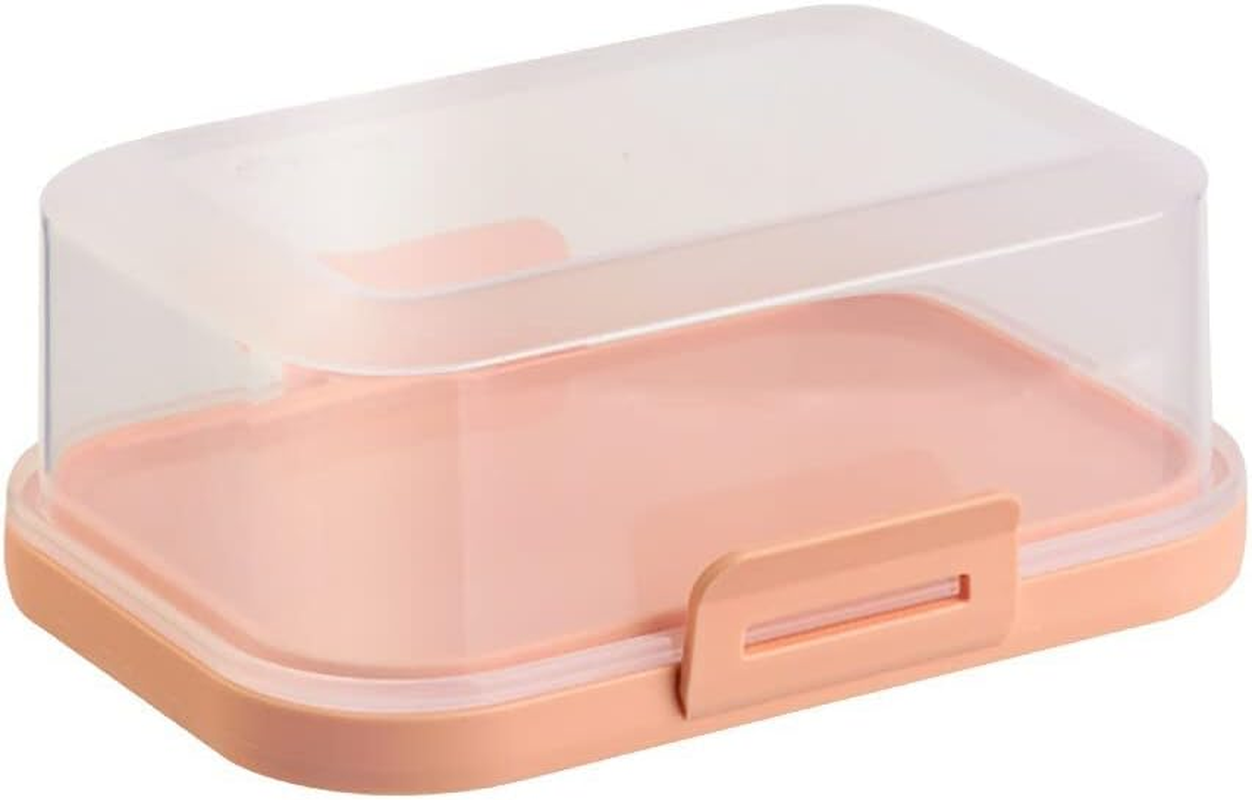 1 X High-Quality Stackable Butter Dish with Closure, Plastic Box Container, Perfect Order in the Fridge, Bpa-Free, Multipurpose, Cream-White
