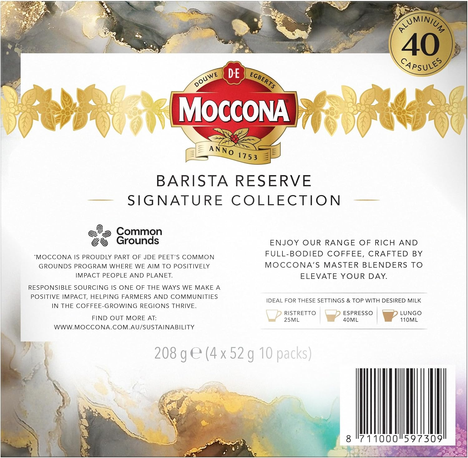 Moccona Barista Reserve Signature Collection 40Pk X 5 image number 1