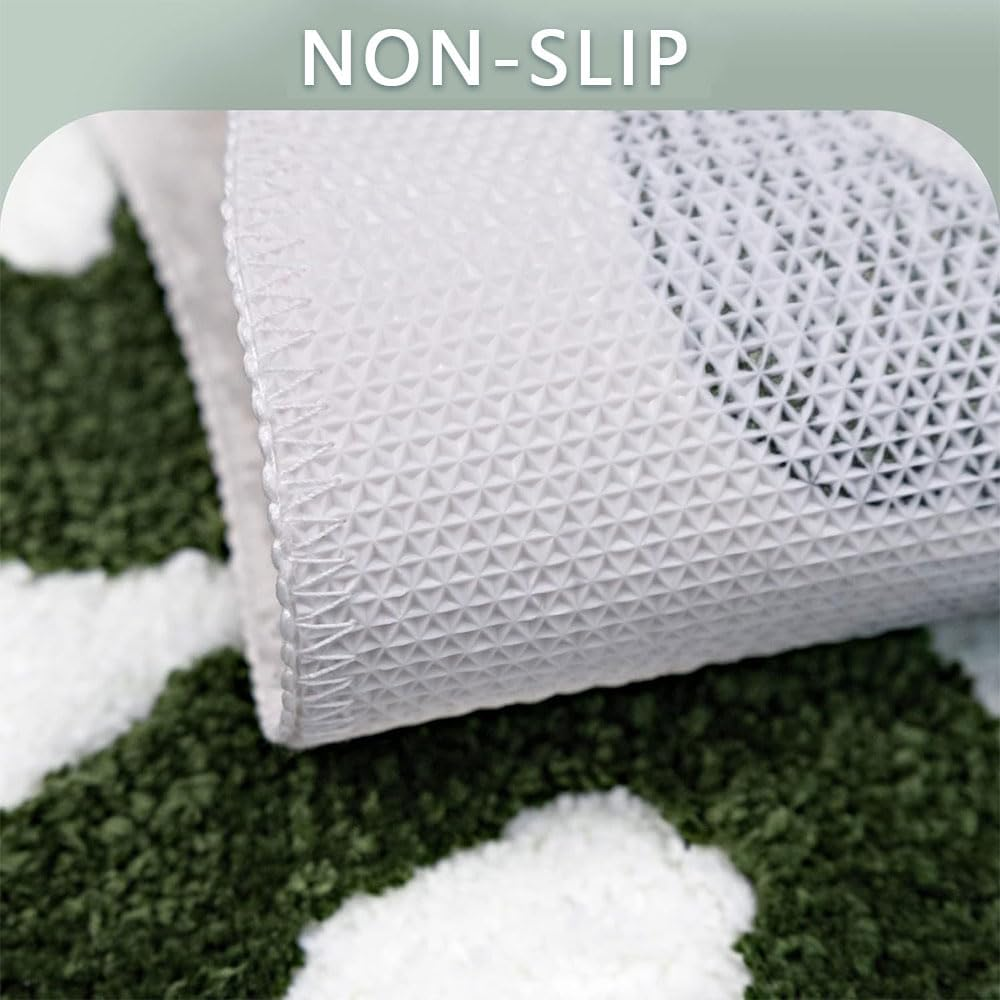 &ldquo;You Look Good&rdquo; Green Bath Mat &ndash; Cute Funny Non-Slip Washable Shower Rug, Absorbent Bathroom Decor Floor Mat for Kids, Boys & Girls image number 4