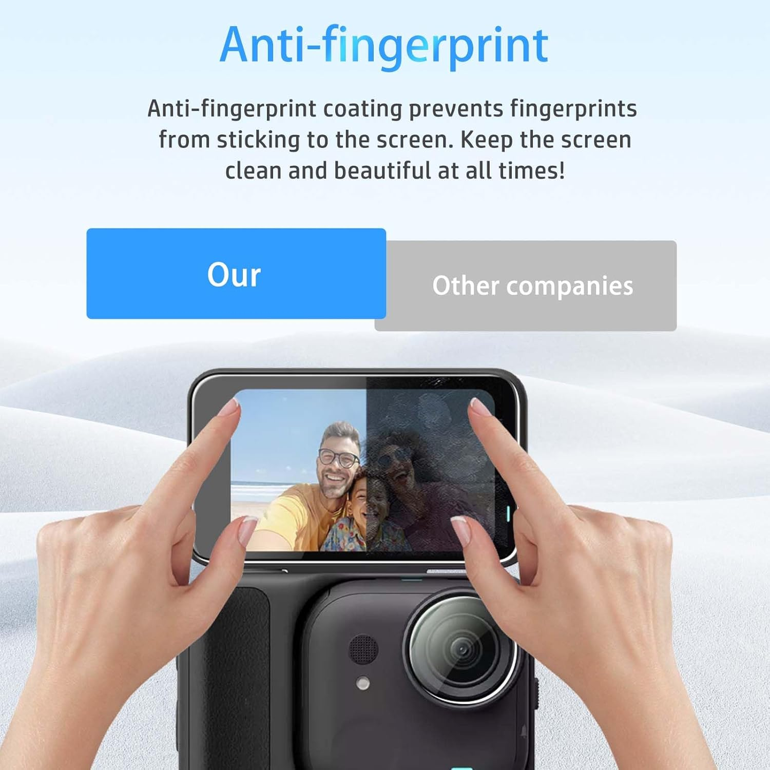 NOUKAJU Screen Protector for Insta360 GO Ultra, HD Tempered Glass,9H Hardness,Scratch,Anti-Fingerprin,Lens Protector for Insta360 GO Ultra Camera[2+2Pack] image number 4