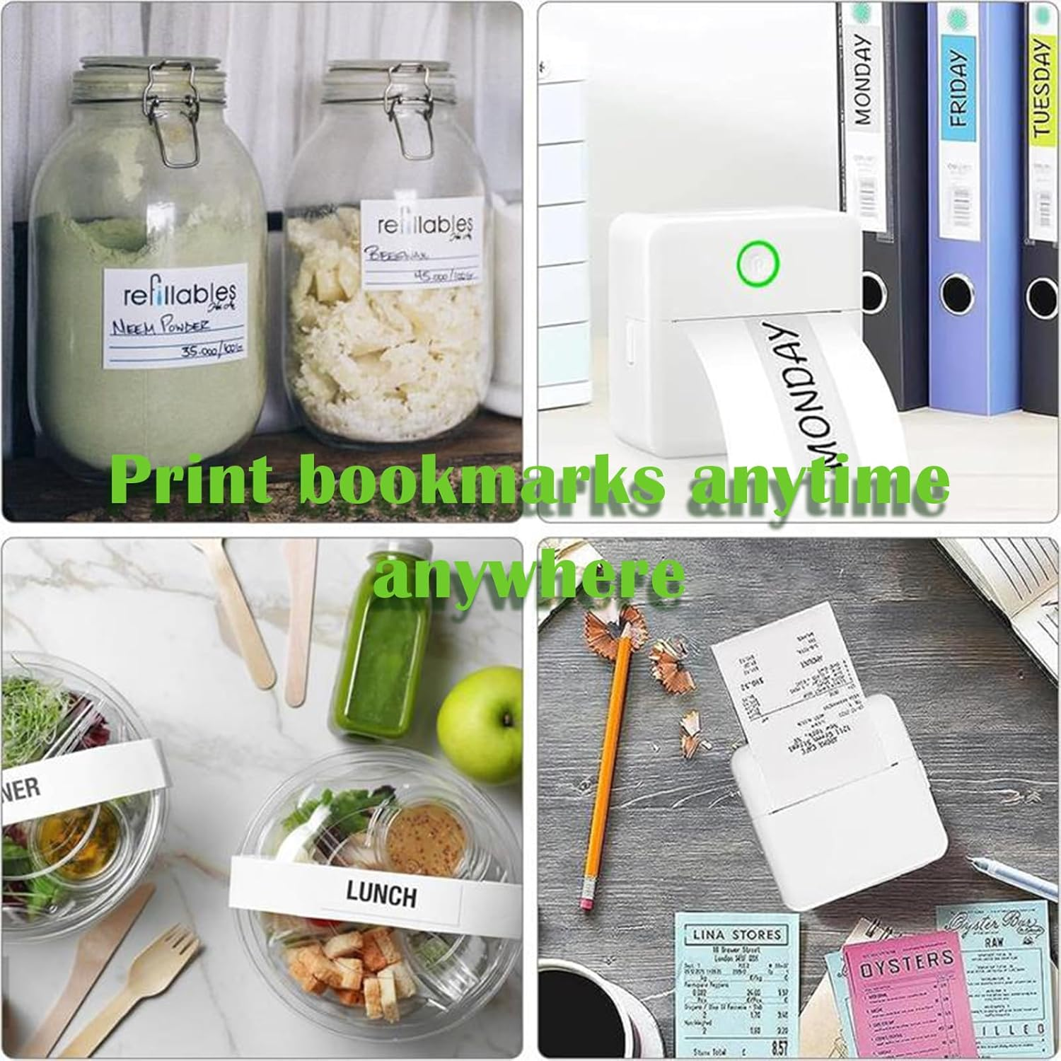 X6 Mini Thermal Printer, Portable Bluetooth Photo Printer for Phone, Wireless Sticker Printer Label Maker for Study Notes, Journal, Fun, Work, Photos, Compatible with Ios and Android image number 5