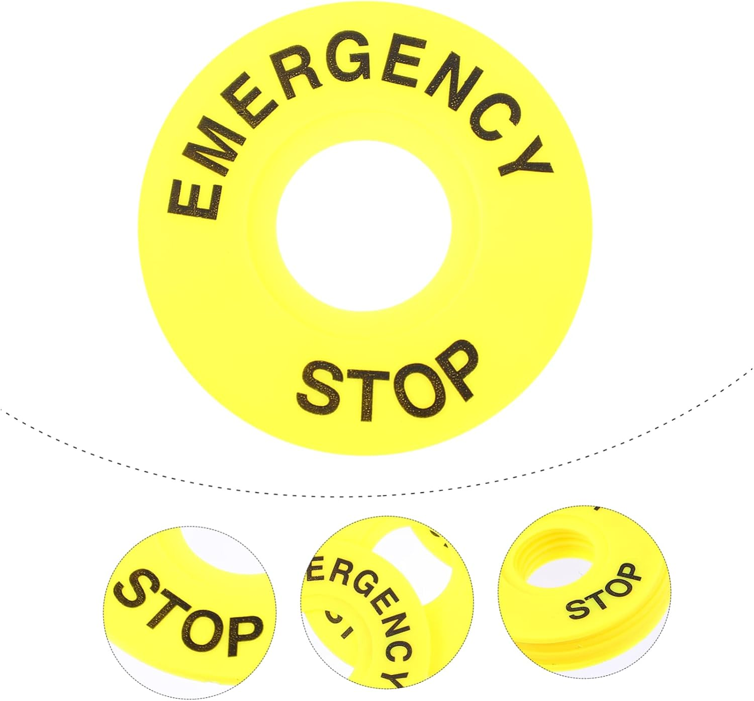 Emergency Stop Ring 22Mm Push Button Switch for Industrial Control Quick Response and Sturdy Construction Suitable for Safety and Emergency Applications 10Pcs Set image number 6