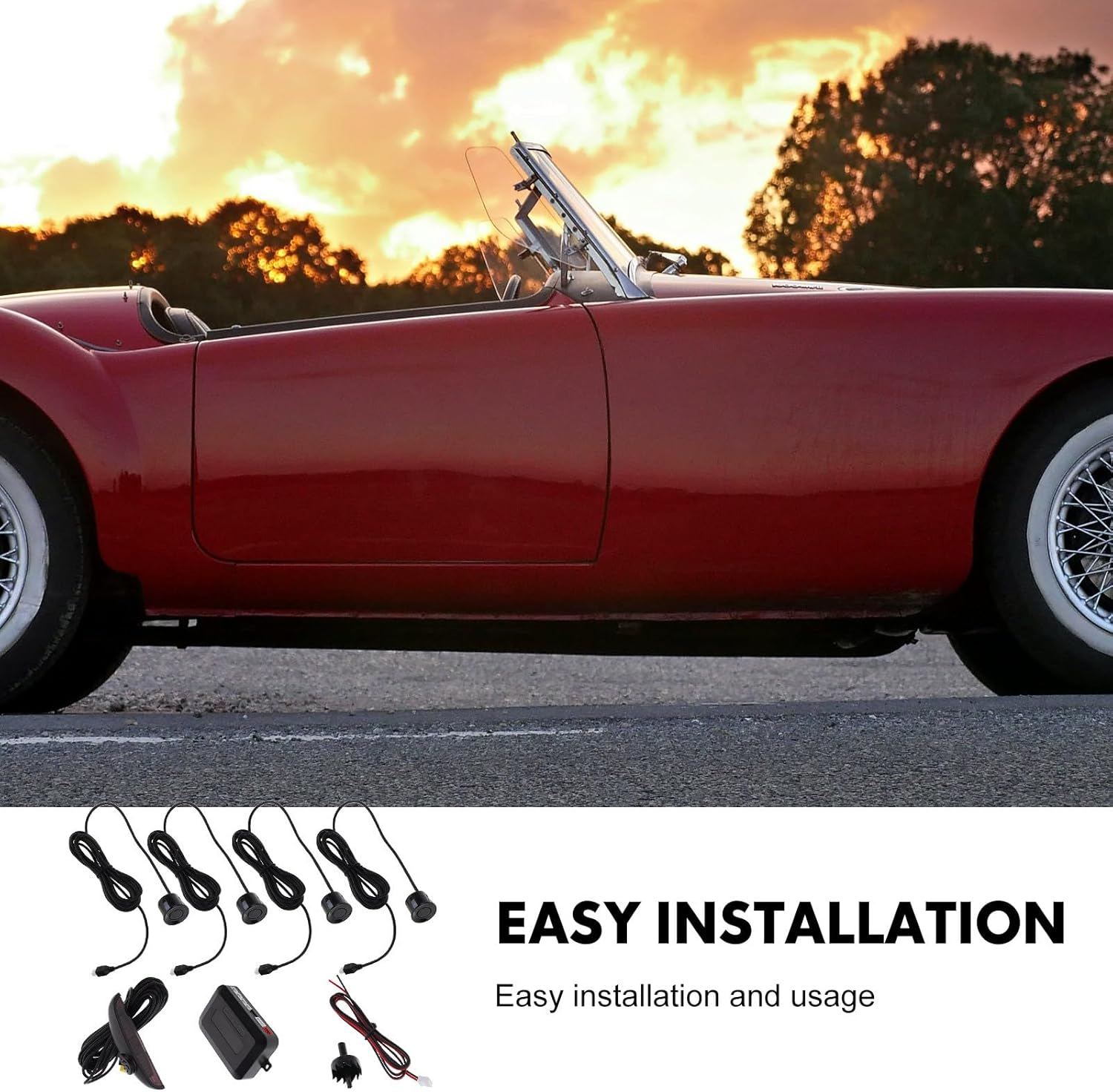 Gatuida 1 Set Reversing Radar Backup Sensor Kit Sensor Reverse Sensor for Car Parking Sensor Kit Parking Sensors for Cars Car Parking Sensor Car Backing Warning Plastic