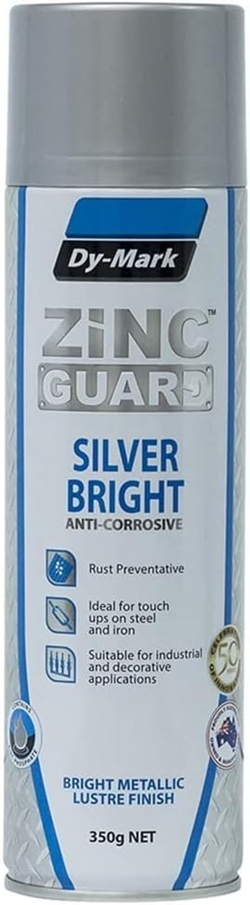 Dy-Mark Zinc Guard Anti-Corrosive Spray 350 G, Bright Silver