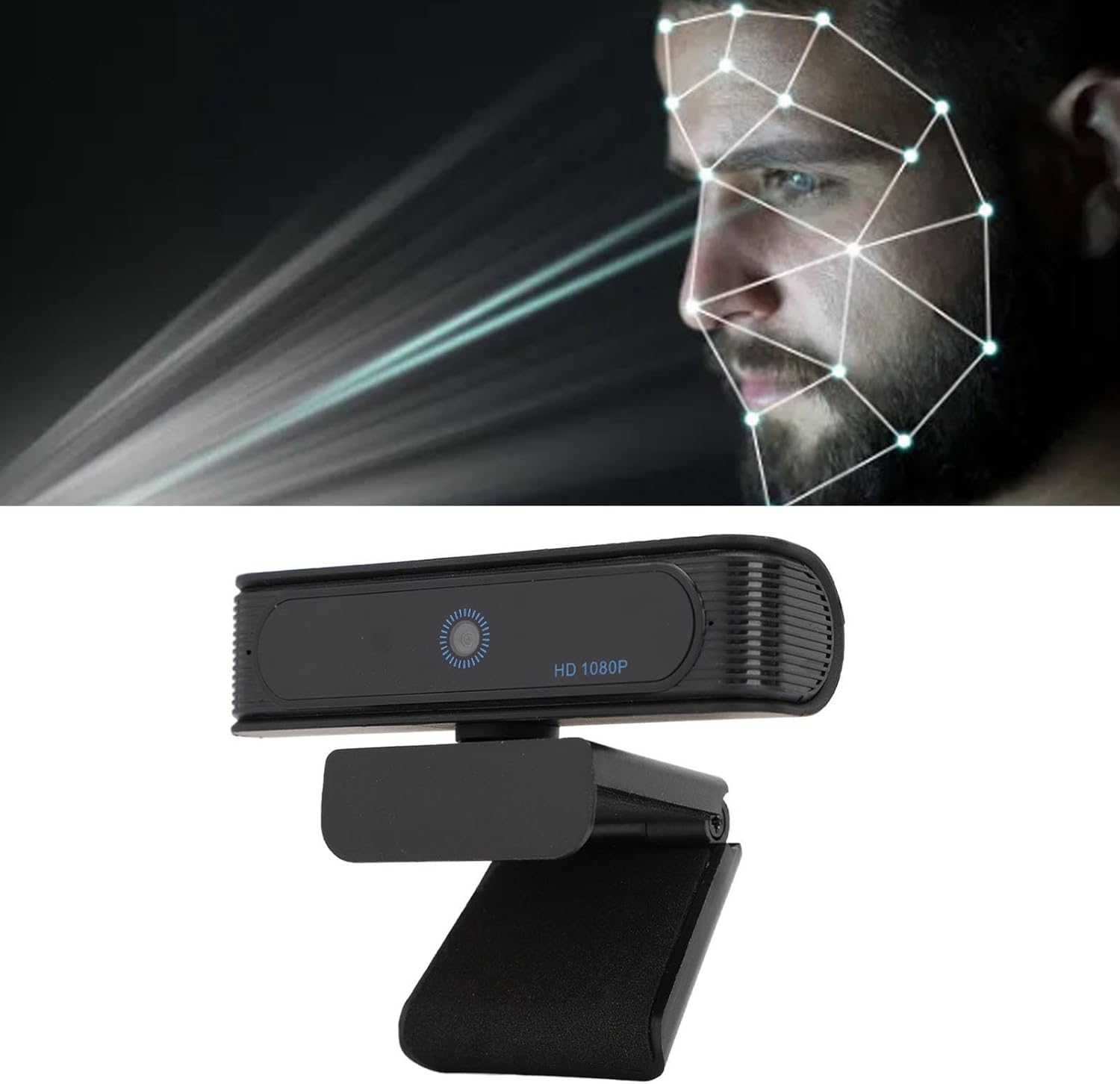 Facial Recognition Webcam, 1080P Computer Camera, 120&deg; Wide Angle HD USB Web Cam, for Windows 11 10 image number 5