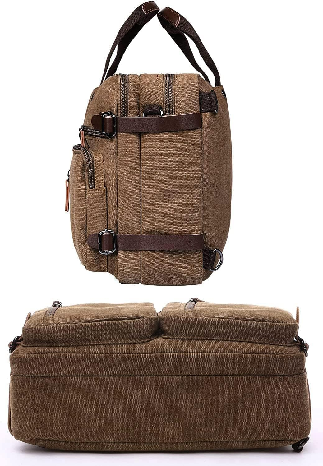 15.6 16 Inch Laptop Backpack, Convertible Crossbody Bag Men Women Multifunctional Messenger Bag Briefcase Laptop Handbag for Business/Travel image number 3