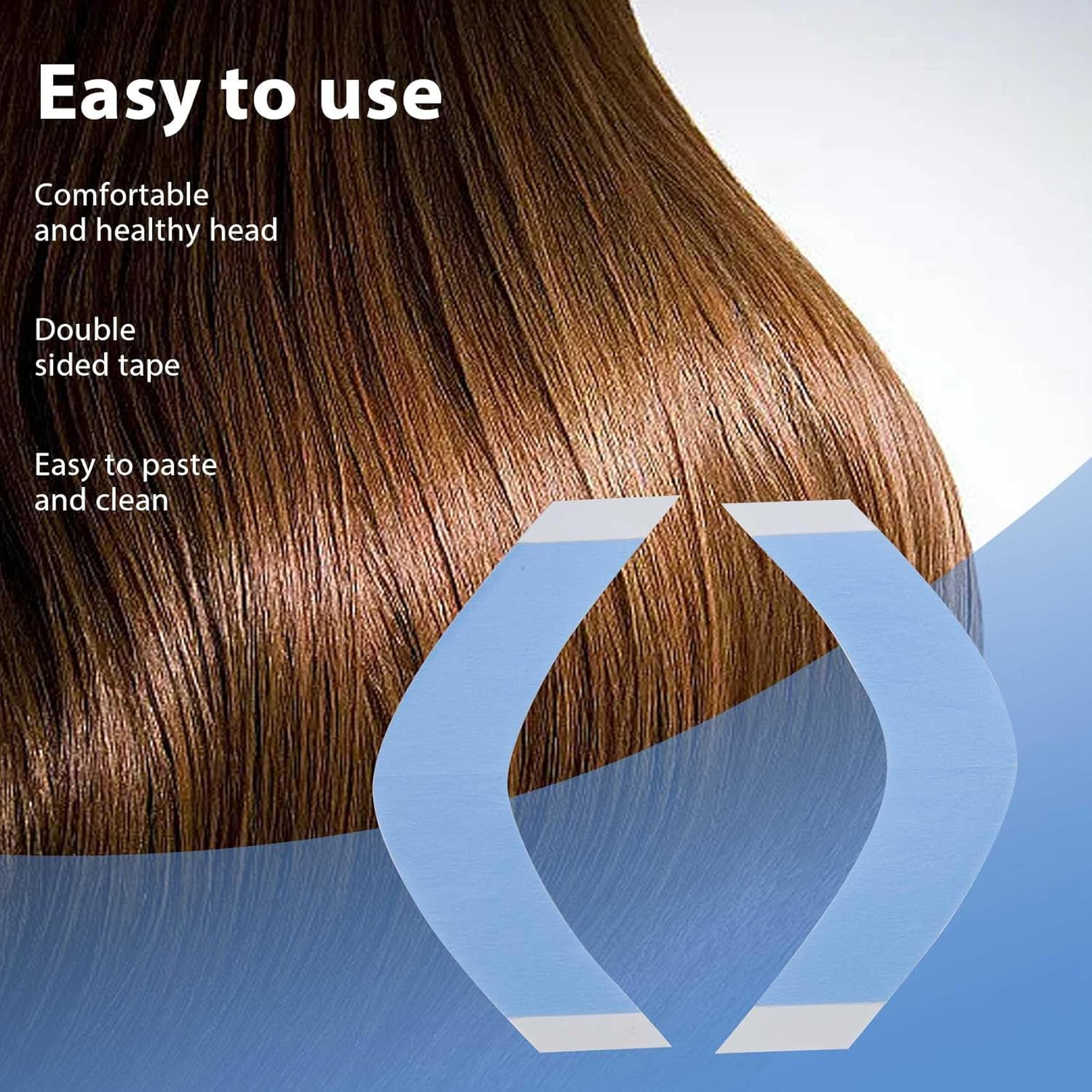 Spacesea 36Pcs/Lot Super Strong Hair Wig Tape Double Adhesive Extension Tape Strips Waterproof for Toupee/Lace Wigs Film CC Shape