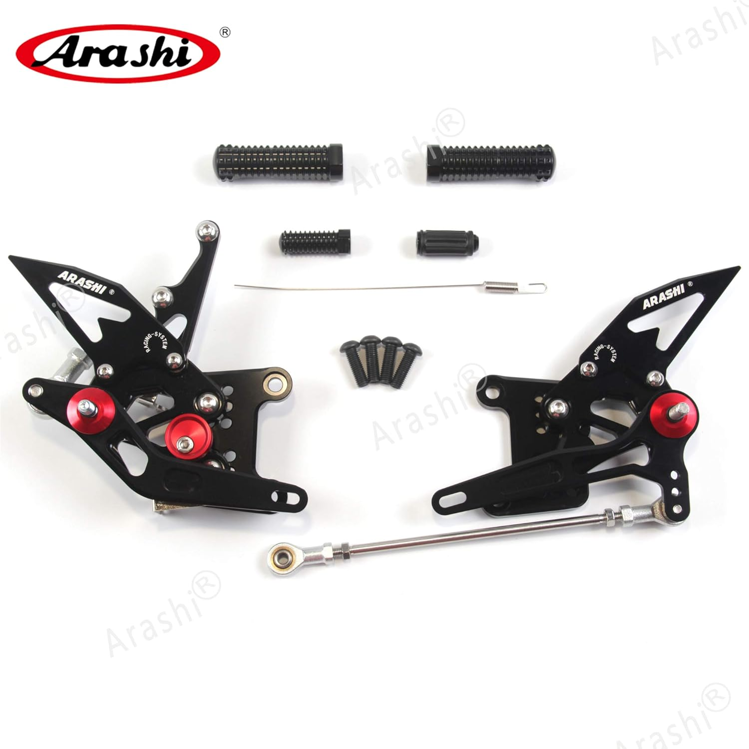 Arashi (Version 2.0) Rearsets for Triumph Speed Triple 1050 2005-2010 / Daytona T595 T509 955I 1997-2005 Motorcycle Accessories Parts Adjustable Footrests Footpegs Rear Sets Black 2006 2007 2008 2009 image number 3