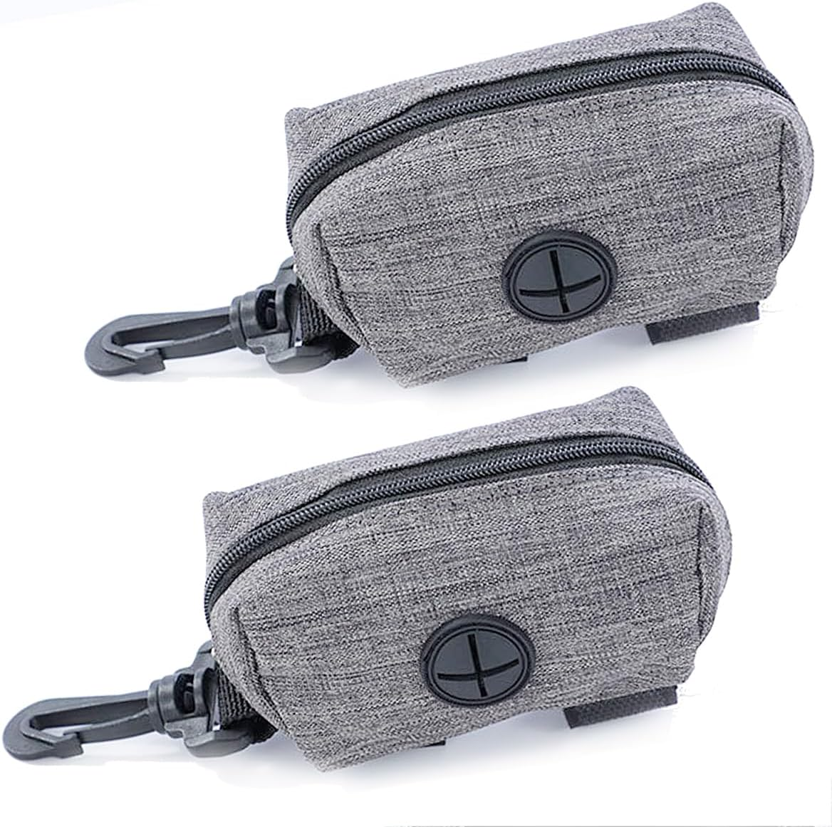 Visxcnu Pack of 2 Dog Waste Bag Dispenser, Fabric Waste Bag Dispenser for Dogs, Dog Waste Bag Dispenser, Zip Pet Dog Waste Bag Dispenser, Fits Any Dog Lead for Walking