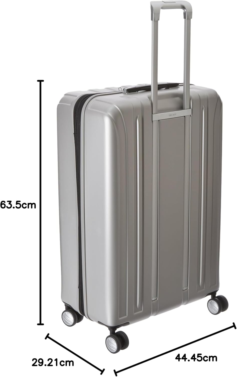 DELSEY Paris Titanium Hardside Expandable Luggage with Spinner Wheels, Silver, 2-Piece Set (21/25), Titanium Hardside Expandable Luggage with Spinner Wheels image number 1