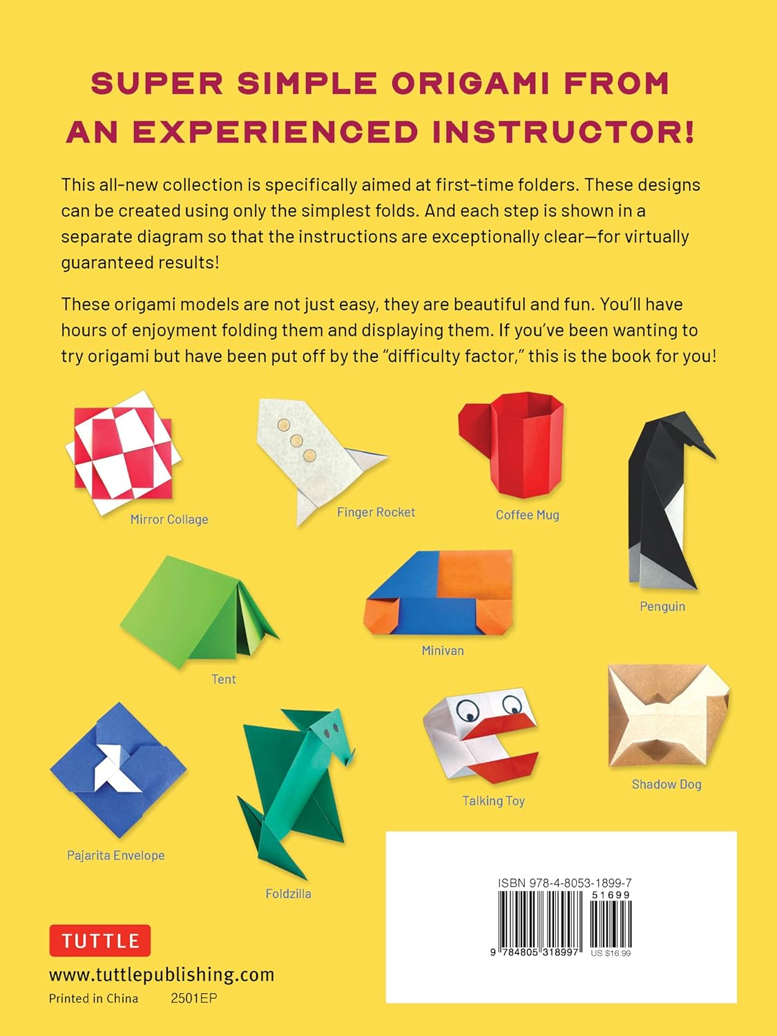 One Fold at a Time Origami: 36 Easy Models for First-Time Folders